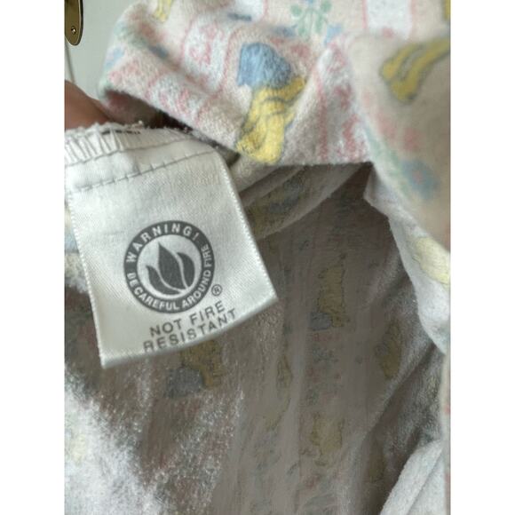 Vintage Disney x Lanz of Salzburg Nightgown Winnie the Pooh PJ Dress Flannel Med - Picture 4 of 5